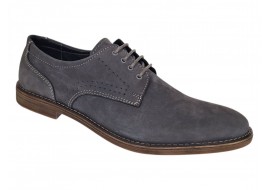 Pantofi barbati gri din piele naturala intoarsa – Stil casual elegant GKR103GRIV